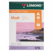 Фотобумага Lomond 0102012 A3/170г/м2/100л./матовая для струйной печати 720/1440dpi