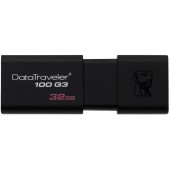 32 Gb USB3.0 Kingston DataTraveler 100 G3 DT100G3/32Gb Black (выдвижной/пластик) Retail