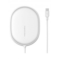 Baseus Light Magnetic Wireless Charger (suit for IP12 with Type-C cable 1.5m) White (WXQJ-02)