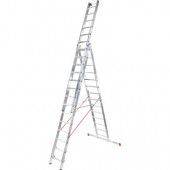 Лестница алюм. 3-х секц. 309/796/328см 3х12 ступ., 23,5кг NV5230 Новая Высота (макс. нагрузка 150кг)