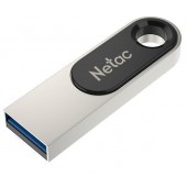 128 Gb USB3.0 Netac U278 (NT03U278N-128G-30PN) (128 ГБ, USB 3.2 Gen 1 Type-A (5 Гбит/сек), без колпачка, металл, цвет серебристый/черный)