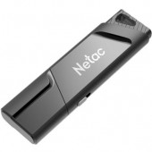 64 Gb USB3.0 Netac U336 NT03U336S-064G-30BK (64 ГБ, USB 3.2 Gen 1 Type-A (5 Гбит/сек), с колпачком, пластик, цвет черный)