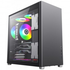Корпус ATX Без БП GameMax Spark PRO (Tempered Glass, 1xUSB-A 3.2 5Гбит/с, 1xUSB-С 3.2 5Гбит/с, HD Audio+Mic, VGA MAX 355mm, CPU MAX 168mm, пылевые фильтры,up to 6x 120-140mm fans) Black