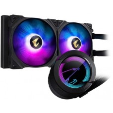 Система водяного охлаждения Gigabyte AORUS WATERFORCE 280 (GP-AORUS WATERFORCE 280) (LGA20XX/LGA1366/LGA115X/LGA1200/LGA1700/sTRX4/TR4/AM4/AM5, ARGB Lighting pump/fan, Anti-Leak edition, PWM, DUAL FAN)