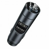 Baseus Energy Column Car Wireless MP3 Charger (Wireless 5.0+5V/3.1A) Dark grey (CCNLZ-0G)