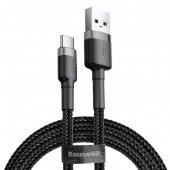 Baseus Cafule Cable USB For Type-C 2A 2M Gray+Black (CATKLF-CG1)
