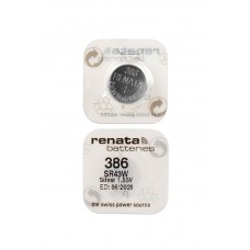 Батарейка (элемент питания) Renata SR43W 386 (0%Hg), 1 штука