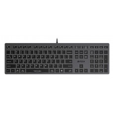 Клавиатура A4Tech Fstyler FX60 (серый/белая подсветка) (стандартная для ПК, ножничная, пластик, интерфейс подключения - USB, подсветка, цвет серый)
