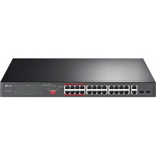 Коммутатор TP-Link TL-SL1226P (24 x 100Mbit PoE+, 2 x Gbit SFP Combo, 250W, 19") Unmanaged