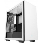 Корпус ATX Без БП DeepCool CH510 WH (R-CH510-WHNNE1-G-1) (Tempered Glass, 2xUSB-A 3.2 5Гбит/с, 1x120mm Fan, HD Audio+Mic, 2x3.5", 2x2.5", VGA MAX 380mm, CPU MAX 175mm, пылевые фильтры) White