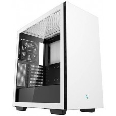 Корпус ATX Без БП DeepCool CH510 WH (R-CH510-WHNNE1-G-1) (Tempered Glass, 2xUSB-A 3.2 5Гбит/с, 1x120mm Fan, HD Audio+Mic, 2x3.5", 2x2.5", VGA MAX 380mm, CPU MAX 175mm, пылевые фильтры) White