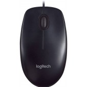 Мышь Logitech M90 (910-001793) Gray Optical Mouse USB 3btn+Roll (полноразмерная мышь для ПК, проводная, USB, сенсор оптический 1000 dpi, 3 кнопки, колесо с нажатием, цвет серый)