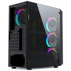 Корпус ATX Без БП Powercase Mistral Z4 Mesh LED, Tempered Glass, 4x 120mm 5-color fan, чёрный, ATX (CMIZB-L4)