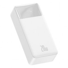 Baseus Bipow Digital Display Power Bank 20000mAh 15W White Overseas Edition (Simple Series Cable USB to Micro 25cm White) (PPBD050102)
