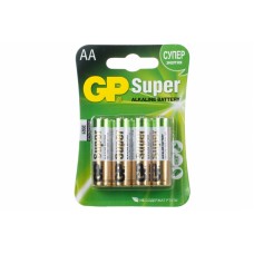 Батарейка (элемент питания) GP Super Alkaline 1.5V, пальчиковые AA LR6, 1 штука