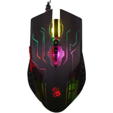 Мышь A4Tech Bloody Q51 (полноразмерная игровая мышь для ПК, проводная USB, сенсор оптический 3200 dpi, 8 кнопок, колесо с нажатием, цвет черный)