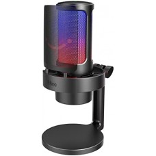 Микрофон FIFINE A8 Black (электретный (малый конденсатор), настольный, для стриминга и подкастов, кардиоидная направленность, 50-20000 Гц, разъем подключения USB Type-A, длина кабеля 2 м, Поп-фильтр)