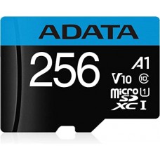 Карта памяти Micro SDXC 256 GB A-Data Premier Class 10 (UHS-I) + SD адаптер AUSDX256GUICL10A1-RA1