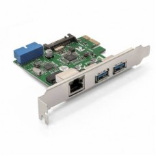 ExeGate EXE-362 (OEM) PCI-Ex1, USB3.0, 2 port-ext, 1 port-int, GbLAN <EX290278RUS>