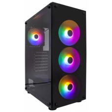 Miditower 1STPLAYER FIRE DANCING V3-B <V3-B-4F1> ATX без БП, с окном