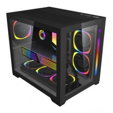 Miditower 1STPLAYER STEAM PUNK SP7 <SP7-BK> ATX без БП, с окном