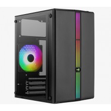 Minitower Aerocool <Evo Mini-G-BK-V1> Black MicroATX без БП