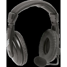 Наушники с микрофоном Defender Gryphon HN-750 Black (шнур 2м, с регулятором громкости) <63750>