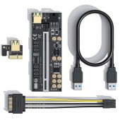 <PCE164P VER016> Адаптер PCI-Ex1 M -> PCI-Ex16 F (питание 6pin)