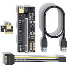 <PCE164P VER016> Адаптер PCI-Ex1 M -> PCI-Ex16 F (питание 6pin)