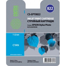 Картридж Cactus CS-EPT0822 Cyan для Epson R270/290/295/390, RX590/610/615/690, TX700W/800FW