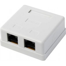 Exegate SM2-RJ45-C5 <EX292843RUS> Розетка внешняя двойная RJ-45 кат.5e