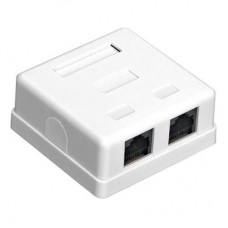 Exegate SM2-RJ45-C6 <EX292845RUS> Розетка внешняя двойная RJ-45 кат.6