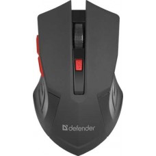 Мышь беспроводная Defender Accura MM-275 (черный/красный) (полноразмерная мышь для ПК, 1600 dpi) (52276)