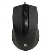 Мышь Defender Optimum MB-270 Black (52270) (полноразмерная мышь для ПК/для компьютеров Apple, проводная, USB, сенсор оптический 1000 dpi, 3 кнопки, колесо с нажатием, цвет черный)