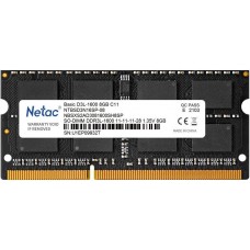 SO-DIMM DDR3 4Gb PC-12800 1600Mhz Netac Basic (NTBSD3N16SP-04) 1.35v