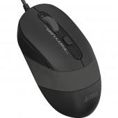 Мышь A4Tech Fstyler FM10 (полноразмерная мышь для ПК, проводная USB, сенсор оптический 1600 dpi, 4 кнопки, колесо с нажатием и отклонением, цвет серый/черный)
