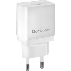 Defender EPA-10 White <83549> Зарядное устройство USB (Вх. AC100-240V, Вых. DC5V, 10.5W, USB)