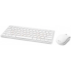 Gembird KBS-7001 Silver&White (Кл-ра,FM,USB+Мышь 3кн,Roll,FM,USB)