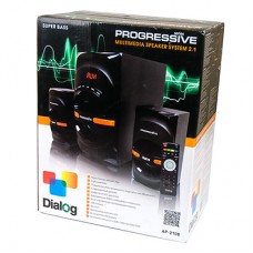 Колонки Dialog Progressive AP-210B (2х15W +Subwoofer 30W, дерево, SD, USB, Bluetooth, ПДУ)