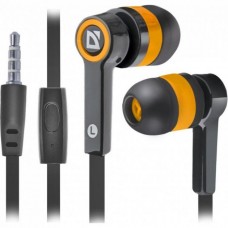 Наушники с микрофоном Defender Pulse-420 Orange (шнур 1.2м) <63420>