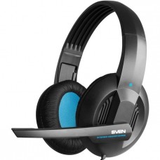 Наушники с микрофоном SVEN AP-680MV <Black-Blue> (с регулятором громкости, шнур 2.5м)