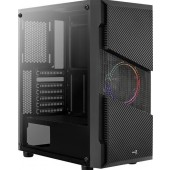 Miditower Aerocool <Menace Saturn FRGB-G-BK-V1> ATX без БП