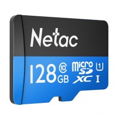 Netac <NT02P500STN-128G-R> microSDXC Memory Card 128Gb UHS-I U1+ microSD->SD Adapter
