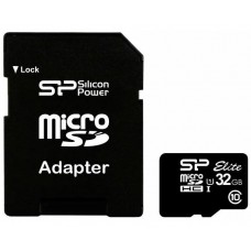 Silicon Power <SP032GBSTHBU1V10> microSDHC Memory Card 32Gb UHS-I