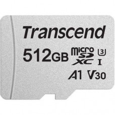 Transcend <TS512GUSD300S-A> microSDXC Memory Card 512Gb UHS-I U3 V30 + microSD->SD Adapter