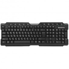 Клавиатура Беспроводная Defender Element HB-195 Black (45195) (мультимедийная для ПК, мембранная, пластик, интерфейс подключения - радио, цвет черный)