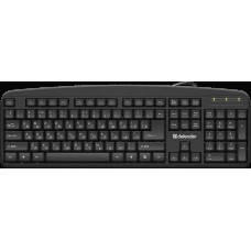 Клавиатура Defender Office HB-910 (45910) (стандартная для ПК, USB, цвет черный)