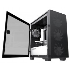 Корпус MicroATX Без БП GameMax Aero Mini ECO (H607 ECO) (Tempered Glass, Mesh сетка,1xUSB 2.0, 1xUSB-C 3.2 5Гбит, 4x120mm Fan, HD Audio+Mic, VGA MAX 340mm, CPU MAX 155mm, пылевые фильтры) Black