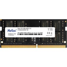 SO-DIMM DDR4 8Gb PC-25600 3200MHz Netac Basic (NTBSD4N32SP-08) CL19; 1.2 В