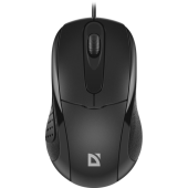 Мышь Defender Standard MB-580 Black (52580) (полноразмерная мышь для ПК, проводная USB, сенсор оптический 1000 dpi, 3 кнопки, колесо с нажатием, цвет черный)